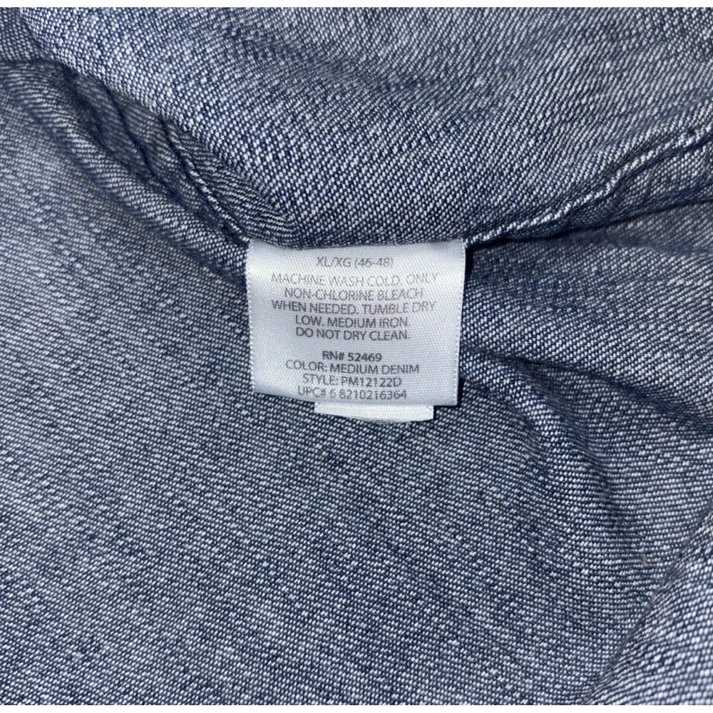 Puritan Denim Button Up Short Sleeve Shirt Mens Size XL